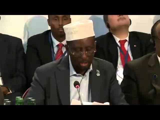 London Conference on Somalia  TFG President Sharif Sheikh Ahmed - ahmed idaawaqaca.flv