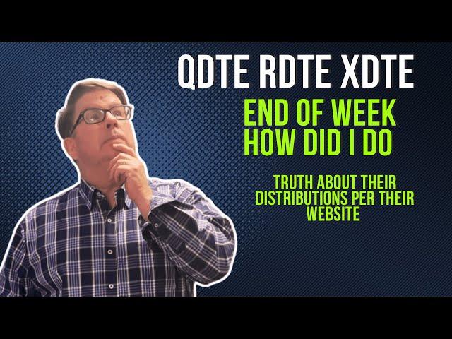 R,Q,XDTE:  How did I do and how does their distributions work?