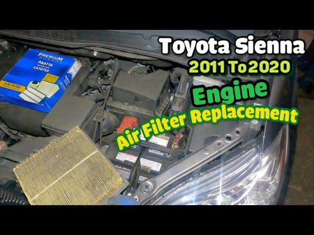 How to replace Engine air filter on 2011 to 2020 Toyota Sienna