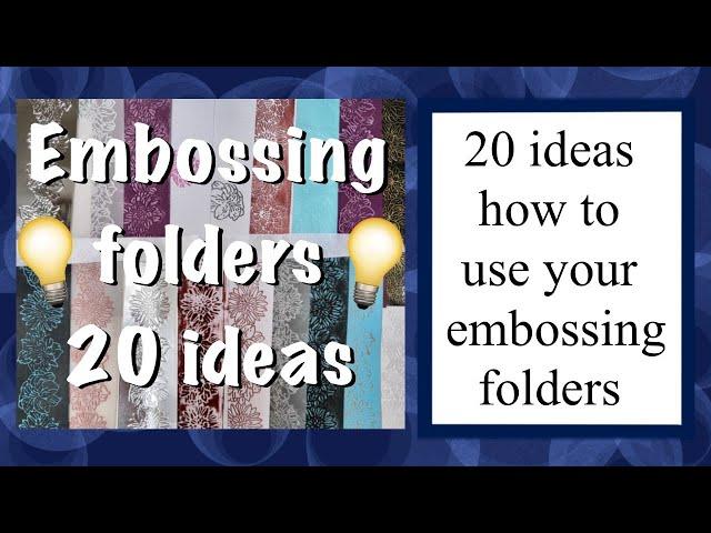  How to Ideas Embossing folders 20 different ways Card making Scrapbooking Papercraft Inking color