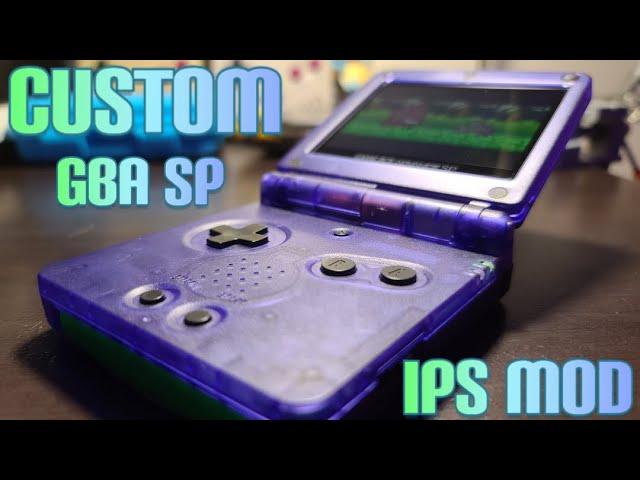 Gameboy Advance SP FunnyPlaying IPS Install & Battery Upgrade [Gengar Edition]