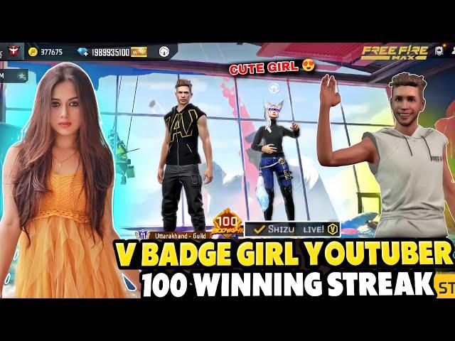 Noob Prank and Flirting V BADGE Cute Girl Youtuber   Garena Free Fire