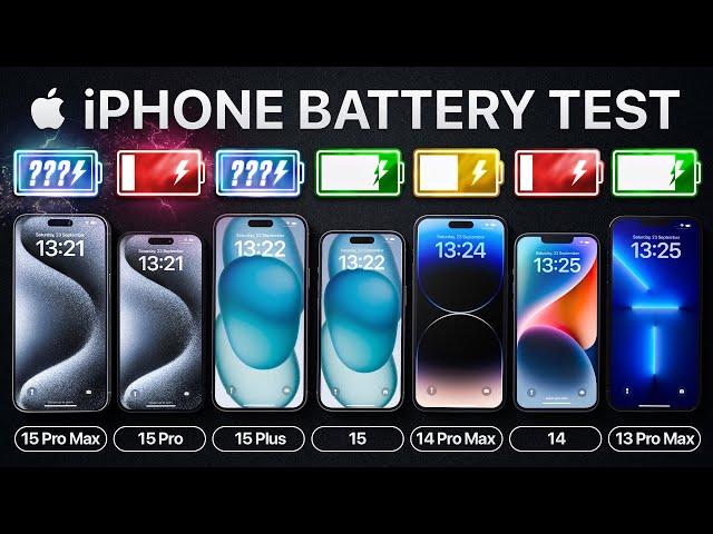 iPhone 15 Pro Max vs 15 Pro / 15 Plus / 15 / 14 / 13 Battery Test!