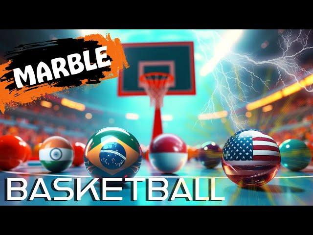 Marble race: MARBLE BASKETBALL GAME - Marble Elimination Race Mini Tournament