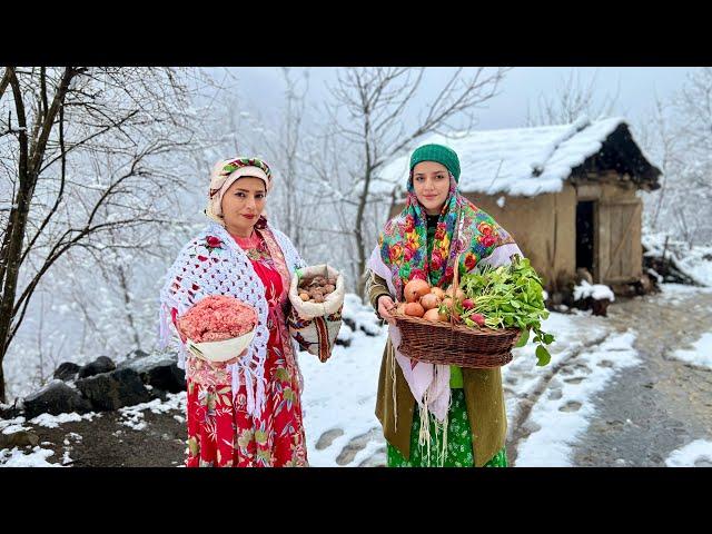 IRAN! Walnut Meatball Stew Called Fesenjoon Cooked in Village Kitchen