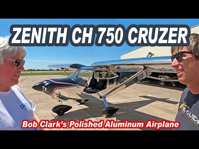 Zenith CH 750 Cruzer light sport aircraft: polished aluminum and Corvair power