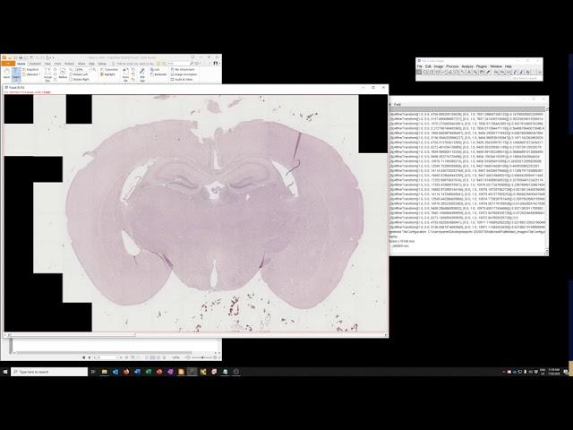 How to stitch tiled brightfield images acquired on the IX81
