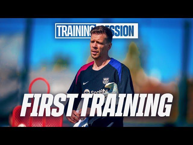 WOJCIECH SZCZESNY's FIRST TRAINING for FC BARCELONA! 