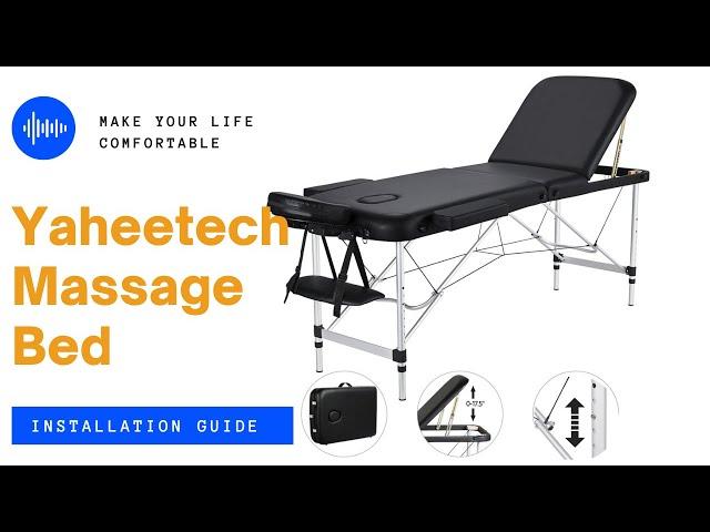 Yaheetech 3-Fold Portable Massage Bed w/ Aluminum Frame Installation Guide  #massagebed