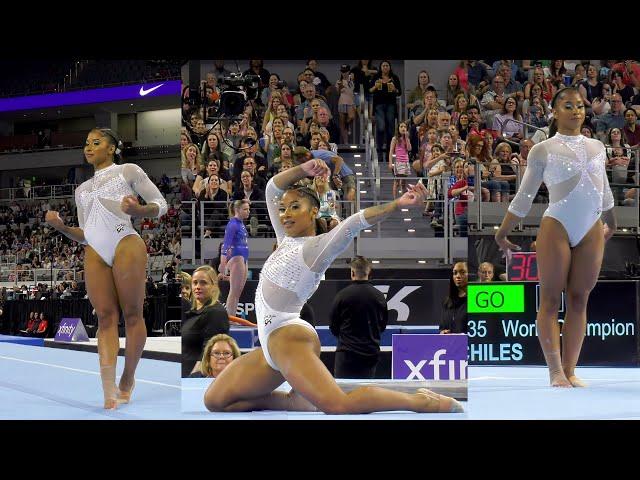 Jordan Chiles Slow Motion Floor Exercise FX 2024 Xfinity Championships Senior Women Session 2 Day 2