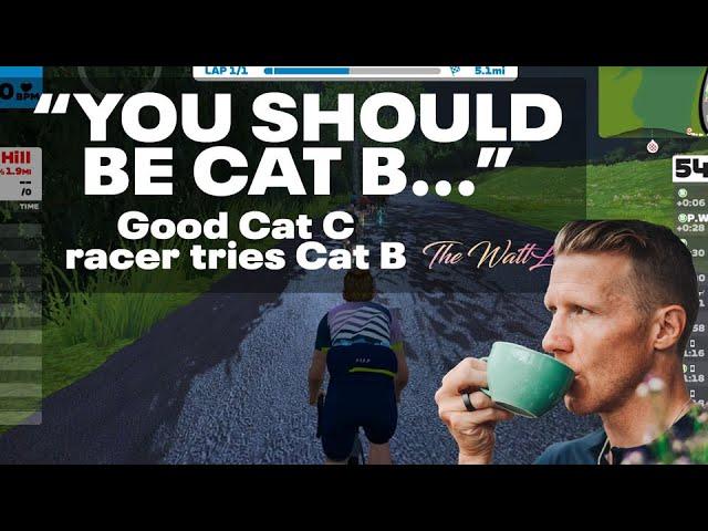 Zwift Race | Good Cat C rider tries Cat B | Here's what happens