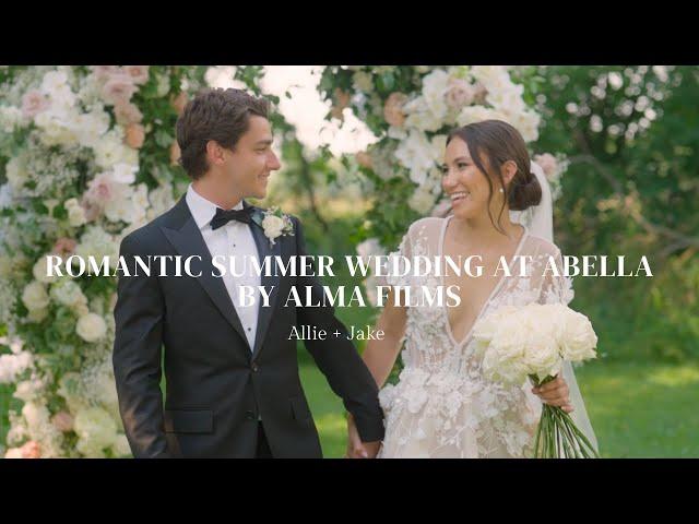 Romantic Summer Wedding at Abella by Alma Films - Allie + Jake