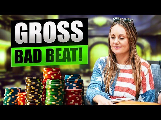 HUGE HAND w/POCKET ACES+ ALL IN on the BUBBLE! Poker Vlog