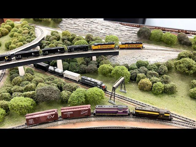 N Scale Model Train Layout at The Charleston Area Model Railroad Club