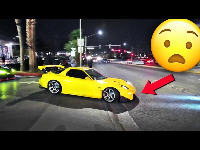 STUPIDLY LOW Cars SCRAPE Leaving RWB Car Meet!