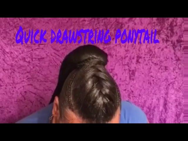 D.i.y holiday draw string ponytail (must watch)