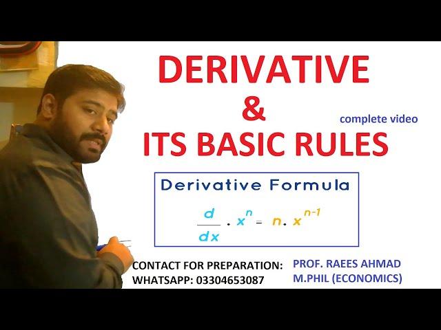 Derivatives And Its Basic Rules || Power, product, quotient rules