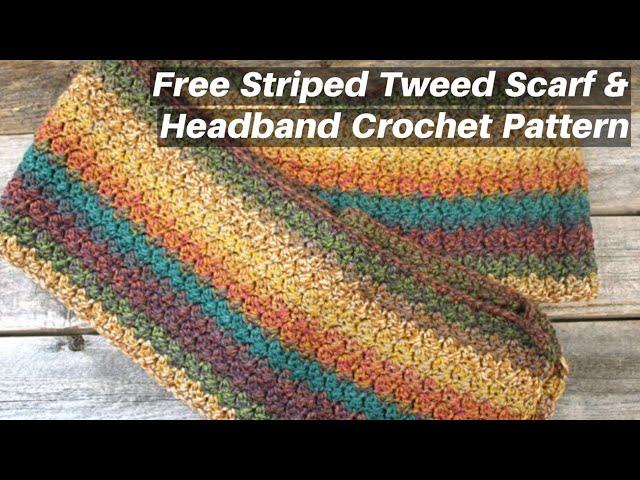 Make Easy Tweed Scarf and Headband Crochet Pattern Mandala Yarn 1080p