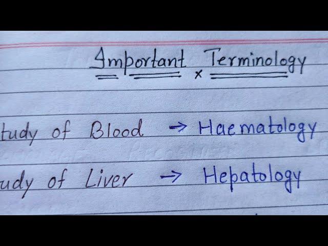 Important Terminology // Important Terminologies used in science