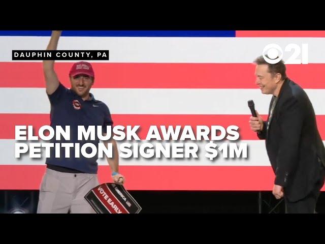 Elon Musk kicks off million-dollar giveaways for petition signers in PA town hall