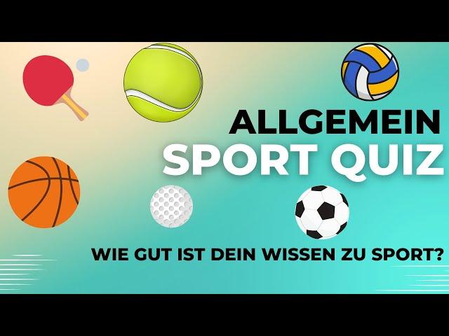 Sport Quiz | SCHAFFT DU ES DIESE 15 FRAGEN ZUM THEMA SPORT ZU BEANTWORTEN? | Fußball Tennis Olympia