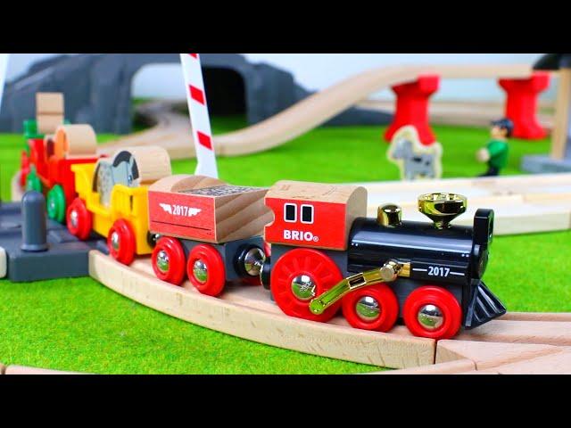 Brio trains: wooden locomotives, steam train, trucks, cars, brio train railway