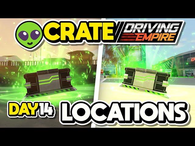 EVERY ALIEN CRATE LOCATION In Driving Empire! | DAY 14!! - Roblox