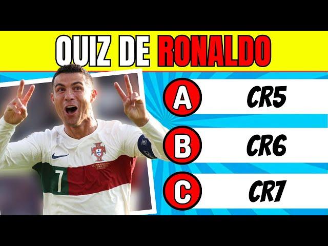 QUIZ de RONALDO: ¿Cuánto conoces a CR7? ‍️🪲 QUIZBOLISTA Quiz de FÚTBOL - TRIVIA de FÚTBOL