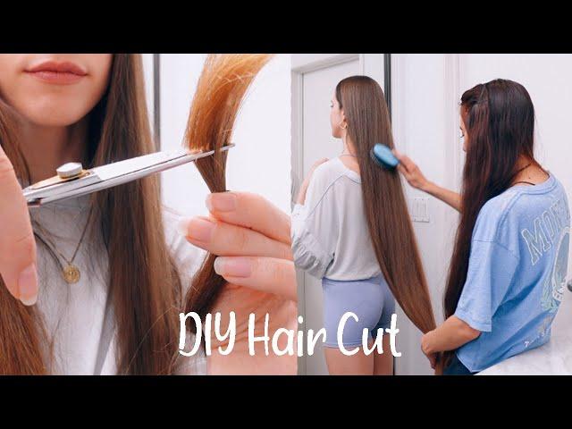 CUTTING OUR LONG HAIR AT HOME!! (using Brad Mondo's Method)