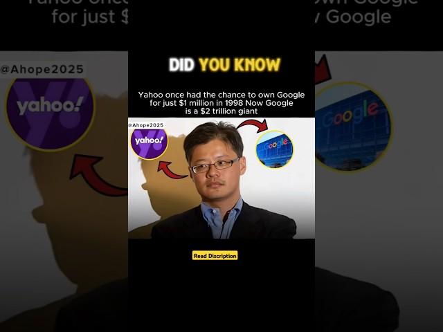 Yahoo Missed the Great Opportunity in '1998' ? #shorts #success #motivation #yahoo #business #facts