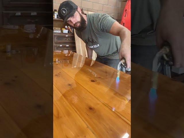 Beautiful Epoxy on a Farmhouse Table