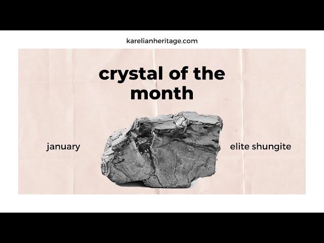 Elite Shungite: Crystal of the Month