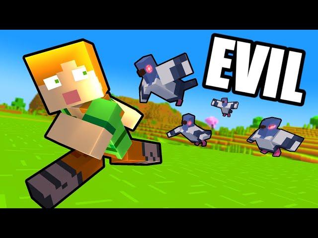 Why You Shouldn't FEED Pigeons In Minecraft | Minecraft - Animation