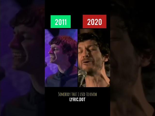 Gotye 2011 vs 2020 performance. somebody i used to know