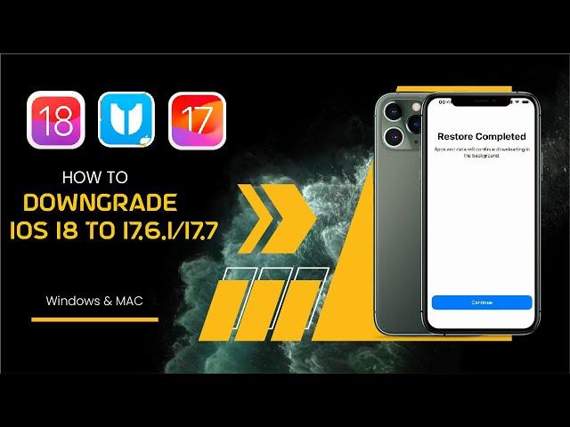 Remove iOS 18 - How to go back to iOS 17.6.1 from iOS 18 | Full Tutorial