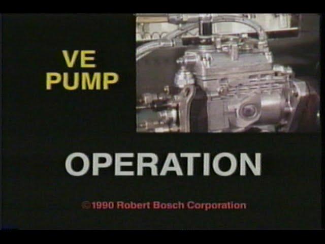 BOSCH VE-Pump Operation