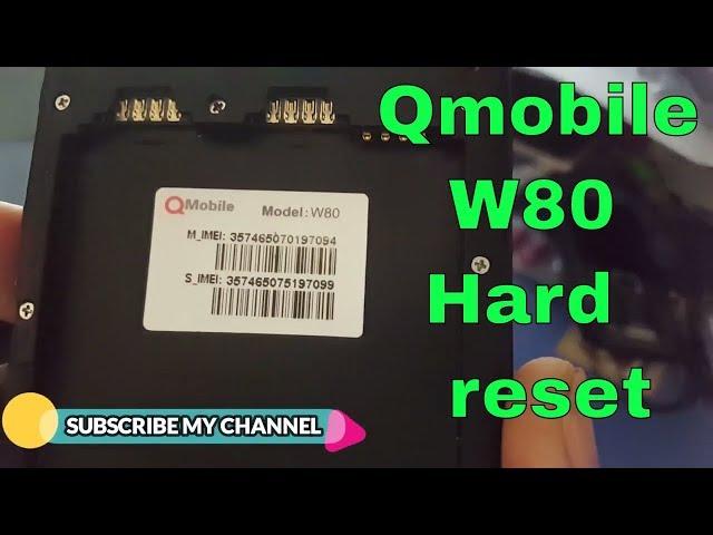 Qmobile W80 Hard reset/by Easy Flashing