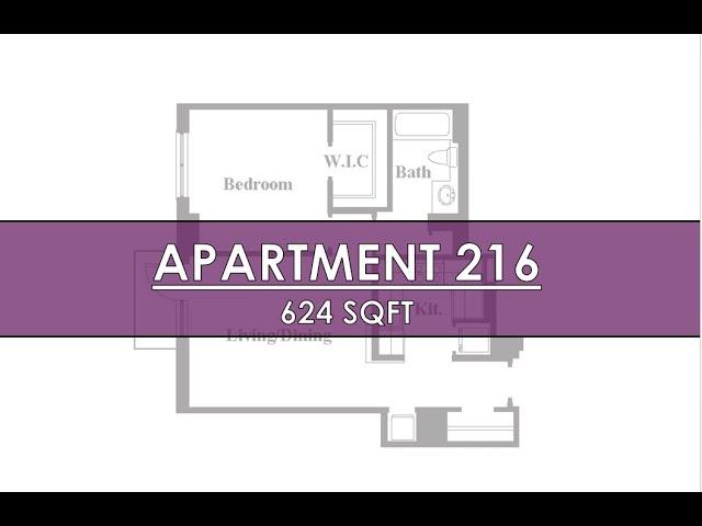 Apartment 216 (624 sqft)