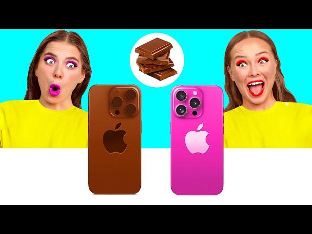 Real Food vs Chocolate Food Challenge | Funny Situations by BaRaDa Challenge