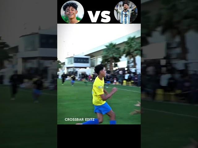 Intense Match Ronaldo Jr VS Lionel Messi ️ #footballshorts #football #shorts