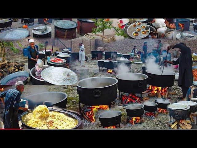 biggest marriage wedding ceremony | Afghanistan village life food | afghani Kabuli Pulao recipe