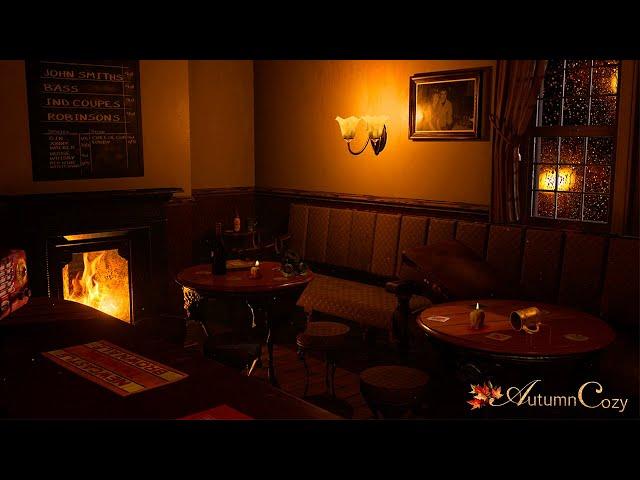 COZY PUB AMBIENCE: Rain Sounds, Soft Chatter, Rain, Creaking