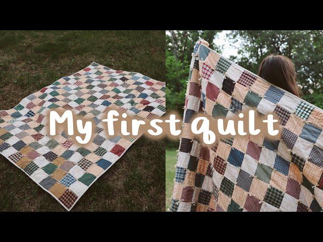 sewing my first quilt start to finish! | patchwork quilt