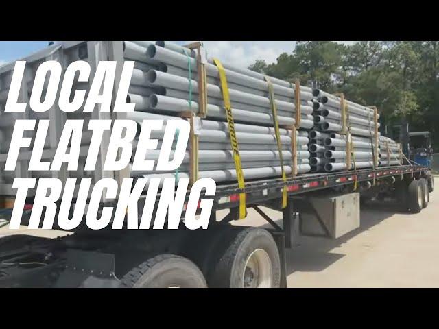 An ENTIRE Day as a *LOCAL* FLATBED DRIVER! — HOUSTON TRUCKING