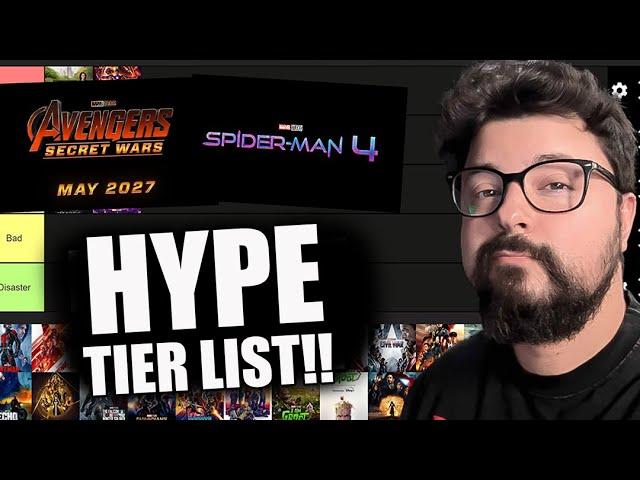 HYPE RANKING ALL COMING MARVEL, STAR WARS, AND DC! (Plus Recast TChalla!)