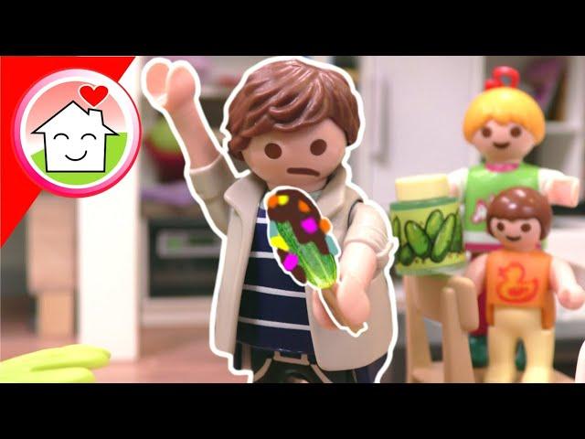 Playmobil Familie Hauser - Kuchenstreich an Papa - Geschichte mit Anna und Lena