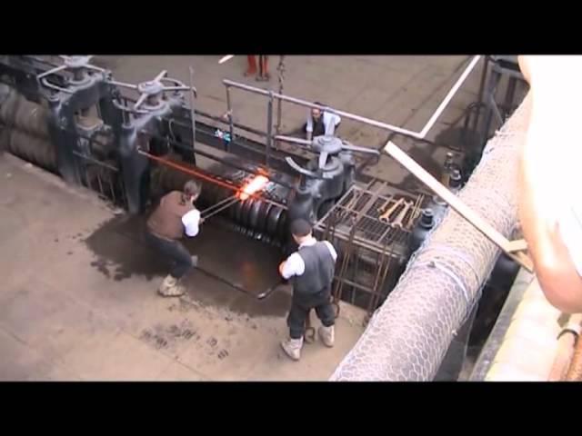 Blists Hill Ironworks Rolling Iron July 2011.avi