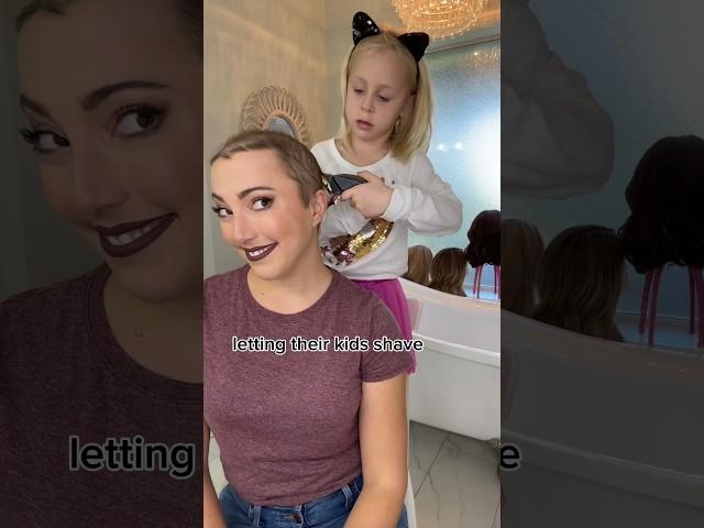 Mom! Can I shave your hair?! YES  #buzzcut #hairloss #beauty #bald #alopecia #wig #follea #hair