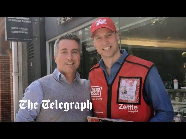 Exclusive: Prince William sells Big Issue magazines on the streets of London