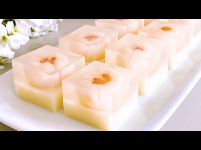 Lychee Agar-agar Recipe | 荔枝燕菜糕食谱